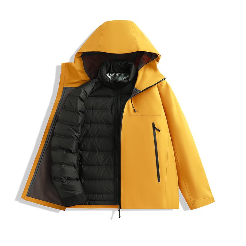 New Heat-Sealed Softshell Winter 3-in-1 Down Jacket