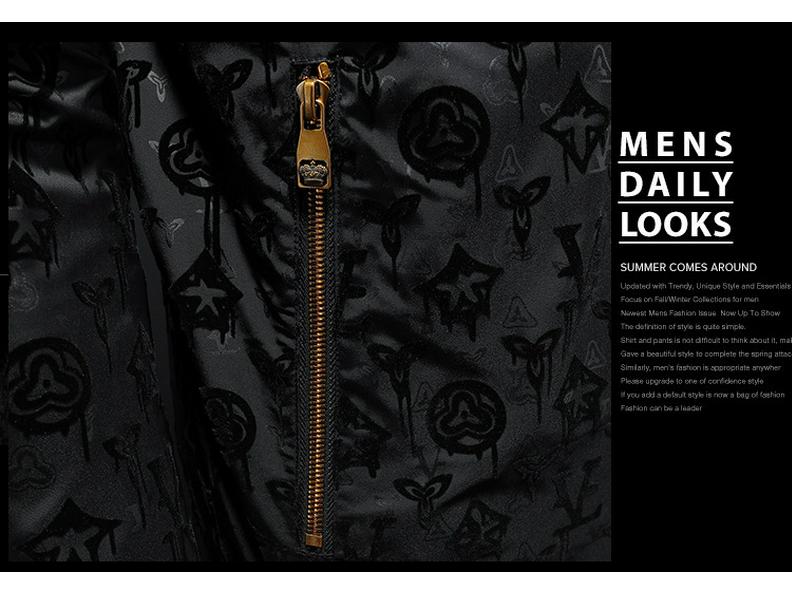 Heren Europese Jacquard Casual Jas met Capuchon 2863 - Lente/Herfst Trendy Top