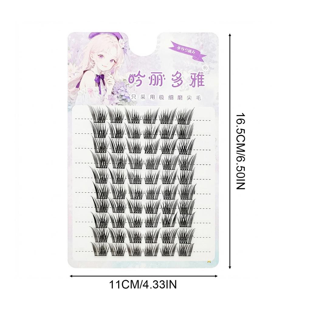 C Curl Black False Eyelashes Natural Volume Fiber Lashes for Party Wedding Daily Makeup