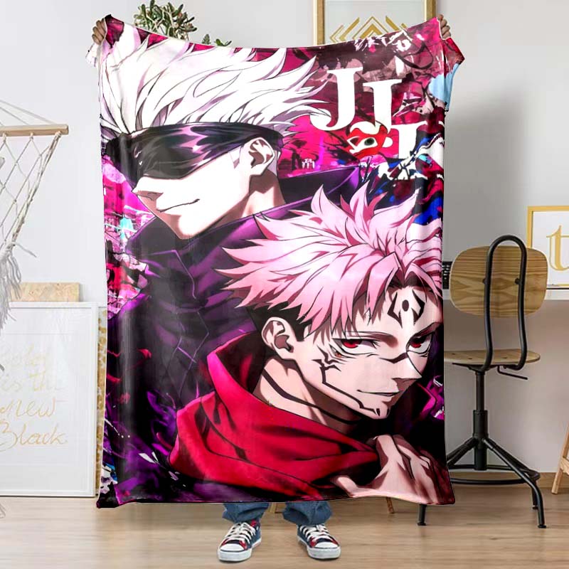 The Jujutsu Kaisen Patterned Blanket Is Perfect for Bedding or Any Other Occasion, Making It A Perfect Gift Choice.