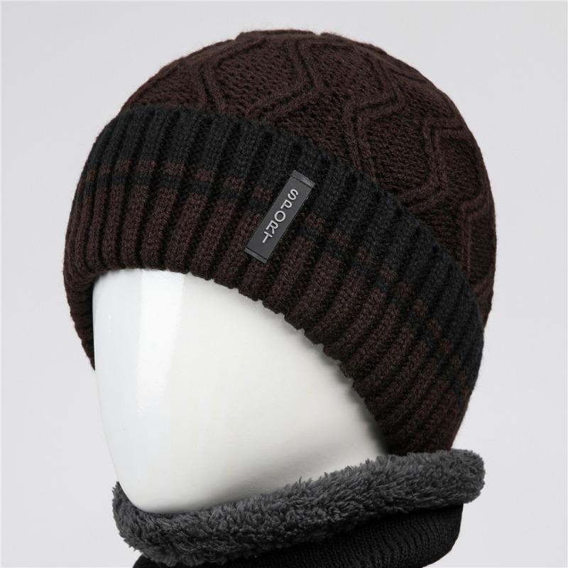 Autumn and winter hats men's knitted old hats grandpa wool to keep warm winter ear protectors thickened hats
