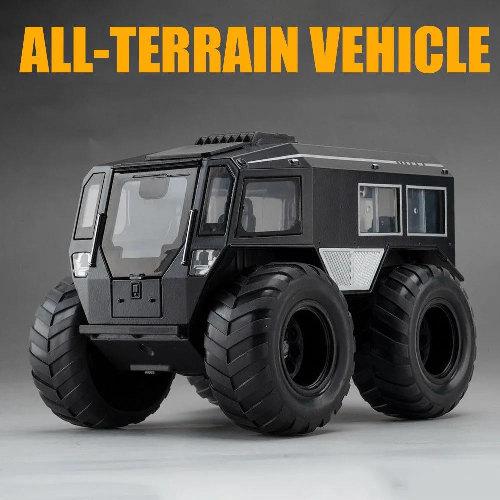1/24 Russland Geländewagen Legierungsmodelle Spielzeug Diecast Türen geöffnet Sound Licht Rückzug Offroad-Autos Kinderspielzeug Geschenke