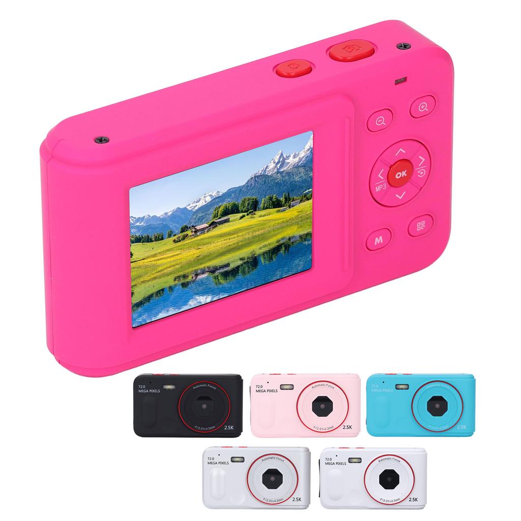 Digital Camera 72MP 2.5K 16x Zoom Auto Focus Anti Shake 2.4 Inch Screen Portable Compact Camera for 