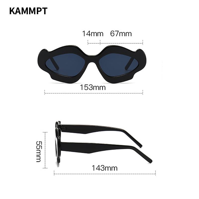 Vintage Flower Women Sunglasses  New Stylish Irregular Shape Gradient Shades Trendy Luxury Brand Design Party Eyewear