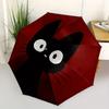 1pc Cat Circle Automatic Open/close Folding Compact Cute Umbrella, 8-Rib Sturdy Canopy, Lightweight Portable, Commuting Use, Gift, 080