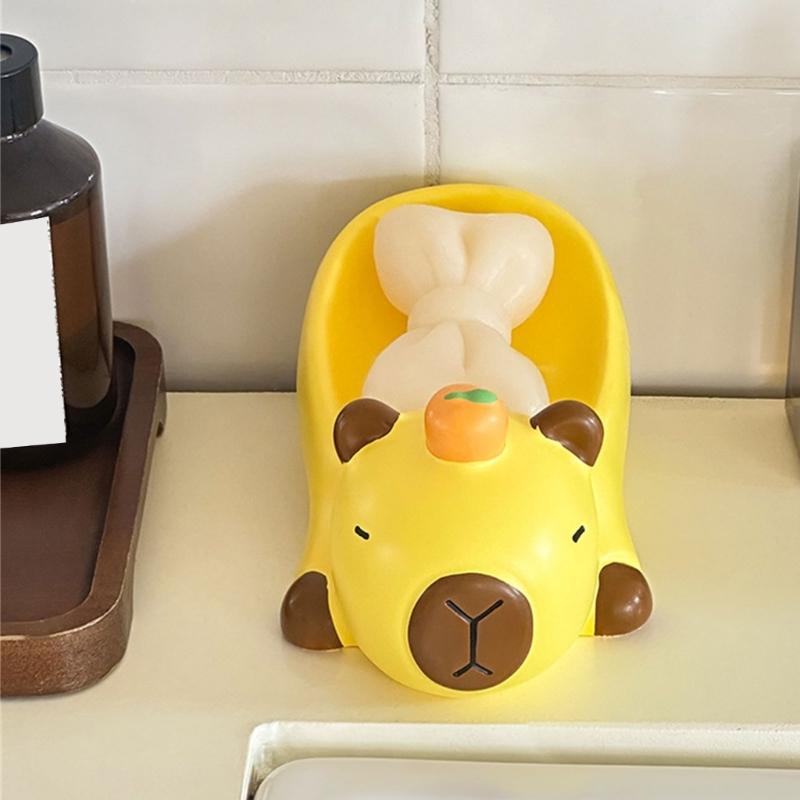 Cartoon Capybara Soap Storage Rack With Drain For Fast Drainage Keep The Soap Dry Soap Dish Creative Soap Dish