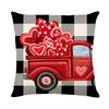 2024 Valentine's Day Gift Sweet Cushion Cover 45x45cm Linen Pillowslips Bedroom Pillowcase LOVE Heart Pattern Throw Pillow Cover