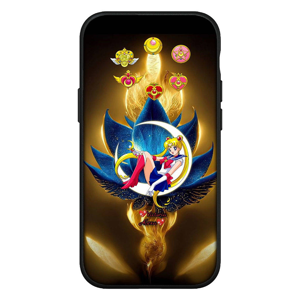 Kryt pro iPhone 16 15 Xiaomi Redmi Note 14 13 12 11 Pro Max X 8 9 16e Samsung Galaxy S25 S24 S23 Moto G85 OPPO Huawei Krásný pouzdro na telefon Sailor Moon