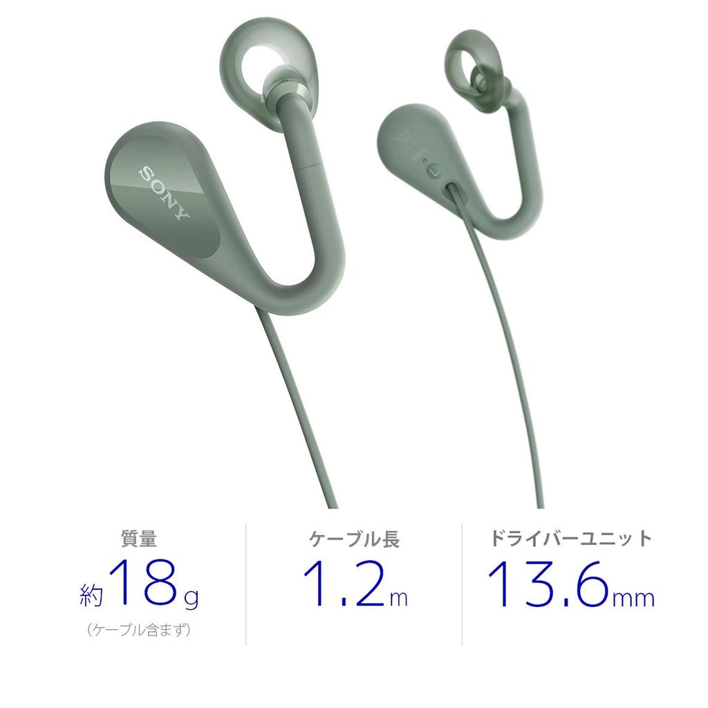 Sony In-Ear Earphones STH40DJP Open-Back Dual Listening Microphone 2018 Model Green