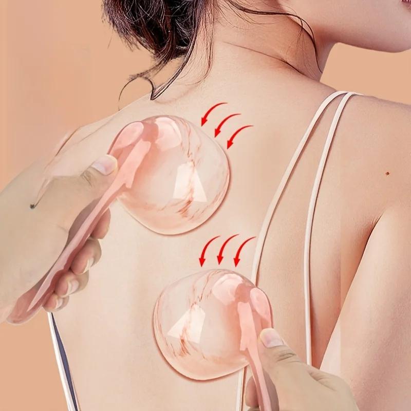 Gua Sha Massagegerät Schabemassagegerät Manuelle Ganzkörperlinderung für Nacken, Beine, Bauch & Rücken Entspannungsmassage Schabeschale