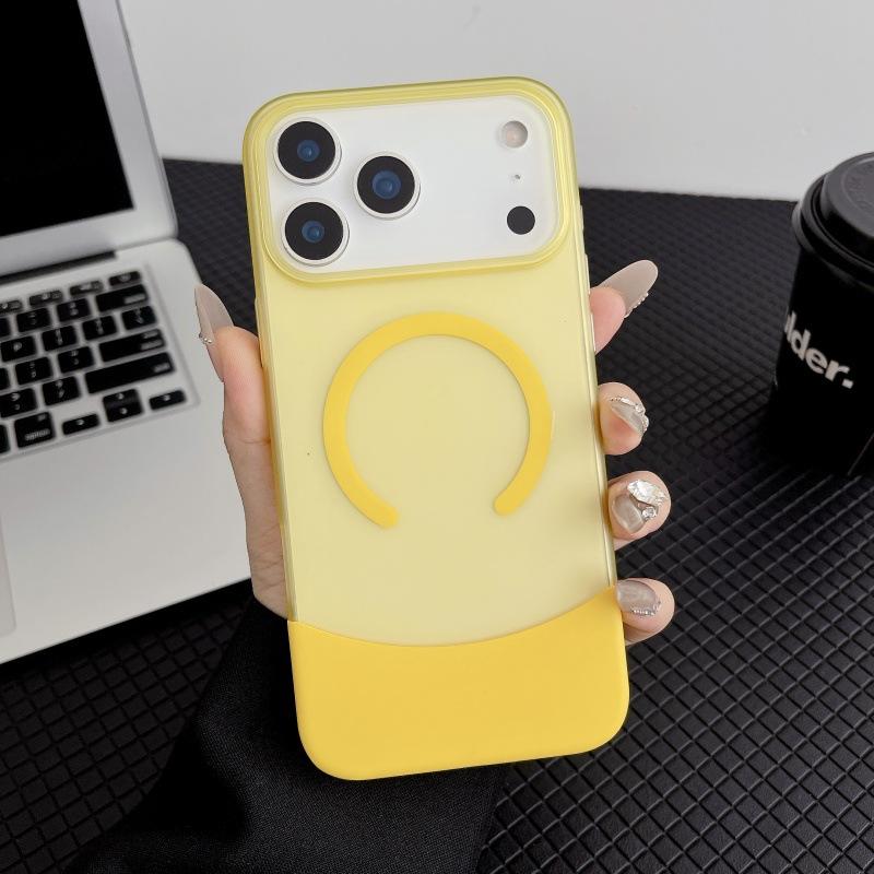 Applicable To Apple 17promax Splicing 2-in-1 Matte Magnetic Mobile Phone Case iPhone16 Acrylic Protective Case