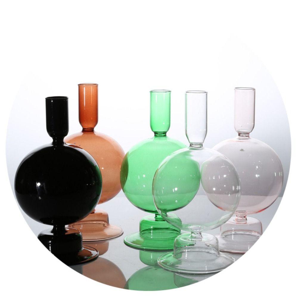 Dekoration Glas Hochzeitsparty Einlagige Vase Kerzenhalter Tischschmuck Kerzenständer