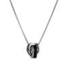 Minimalist Double Ring Buckle Pendant Necklace Unisex Street Hip Hop Personalized Jewelry