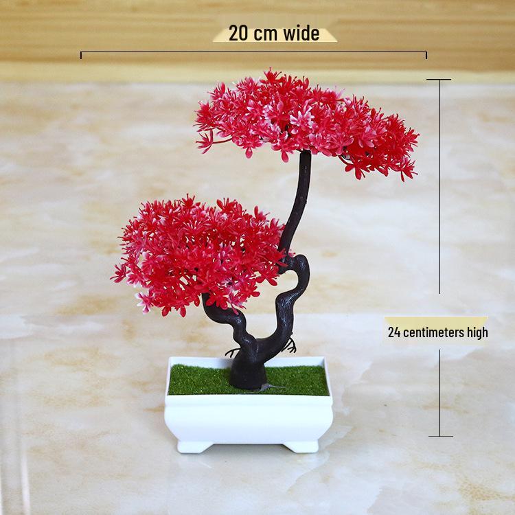 Creative Home Decor: Artificial Bonsai Grass Balls and Mini Cherry Snow Ball Trees
