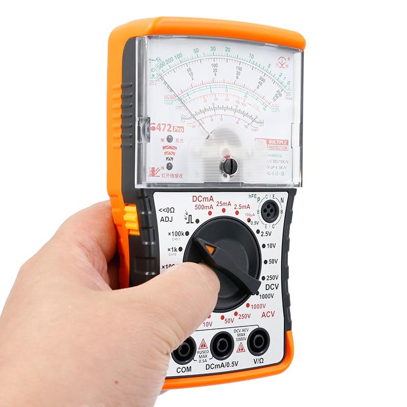 NJTY S471PRO Mini Analog Multimeter, Universal High-Precision Mechanical Anti-Burn Multimeter