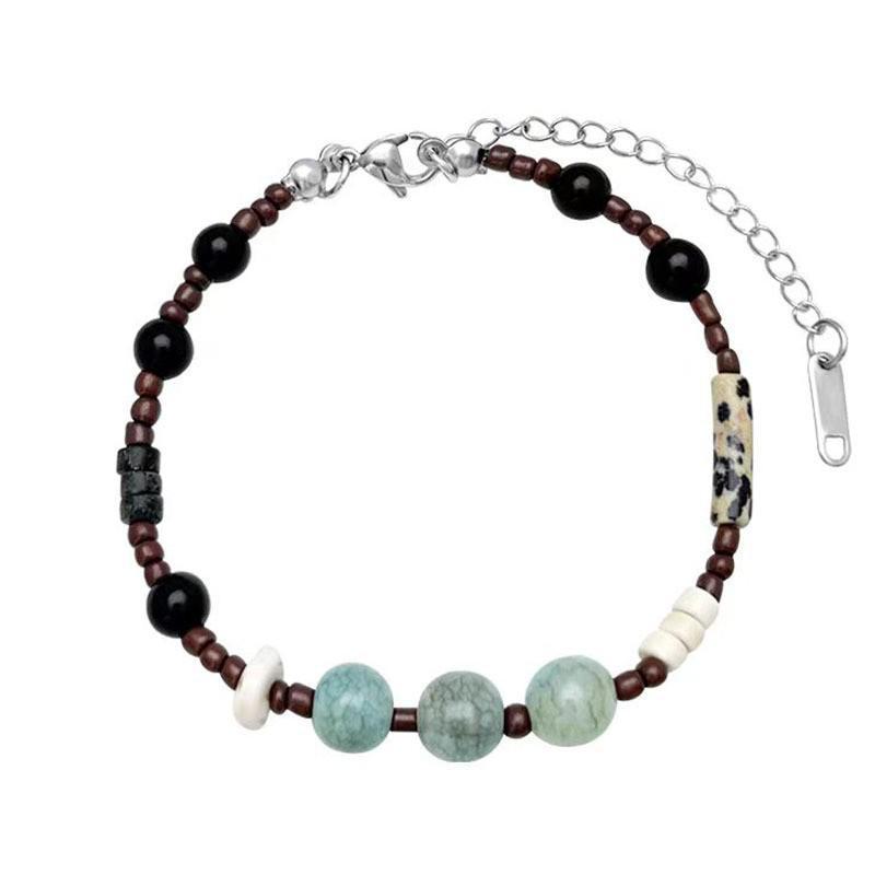 "Women's Multilayer Beaded Bracelet: Elegant Chinese Style, Adjustable Braided Design"