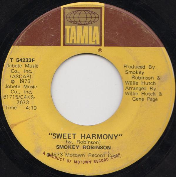 

7inch Record SMOKEY ROBINSON - Sweet Harmony T54233F TAMLA 1973 US Soul/Funk Used