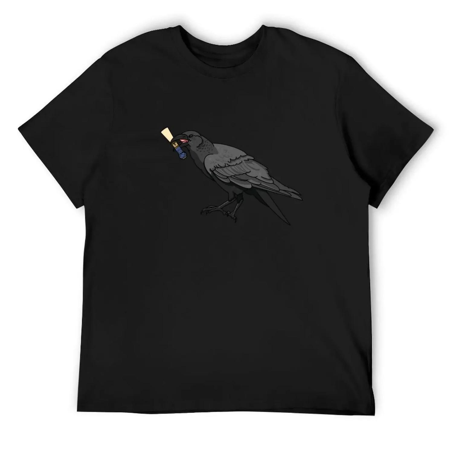 

This Bassoon Reed has a pretty nice Crow T-Shirt vintage plus size tops shirts graphic t shirts for men cotton XXXXXL чорний