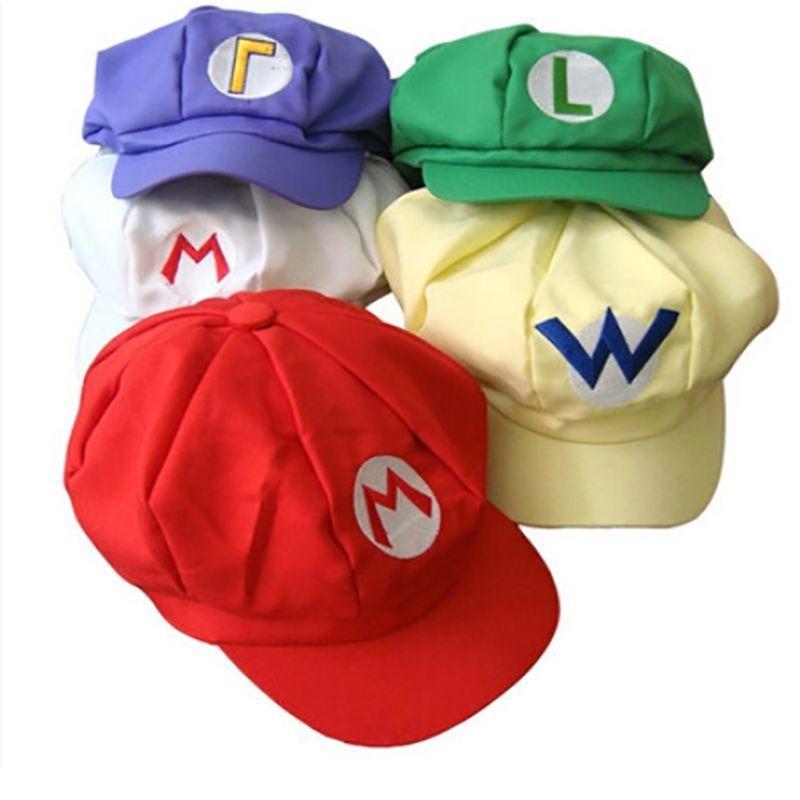 Gorra de Béisbol de Super Mario Bros Luigi Para Adultos y Niños Unisex Accesorio de Disfraz Cosplay