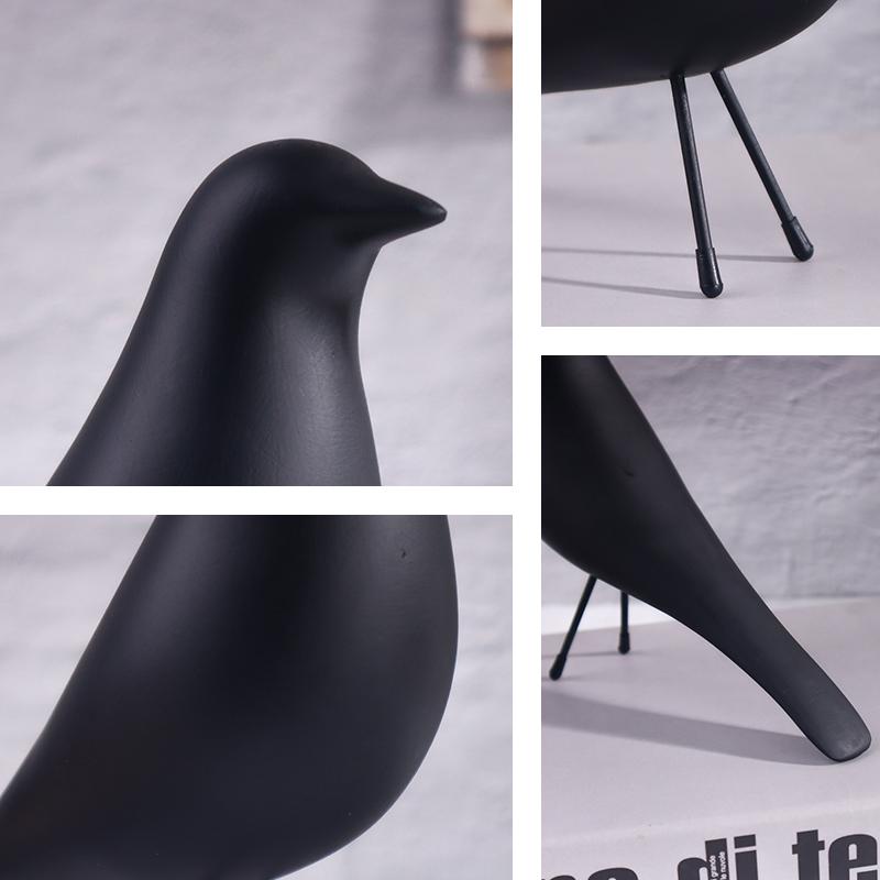 Nordic Style Minimalist Bird Sculpture, Office, Living Room, Bedroom Decoration Ornament, Resin Craft Artwork.