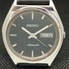 USED VINTAGE SEIKO 5 AUTOMATIC 6319A JAPAN MENS D/D BLACK WATCH 608k-a317318-9 SKU608k-a317318