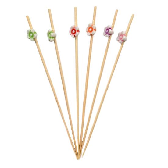 100Pcs Disposable Fruit Picks with Decorative Cocktail Picks Leaves C