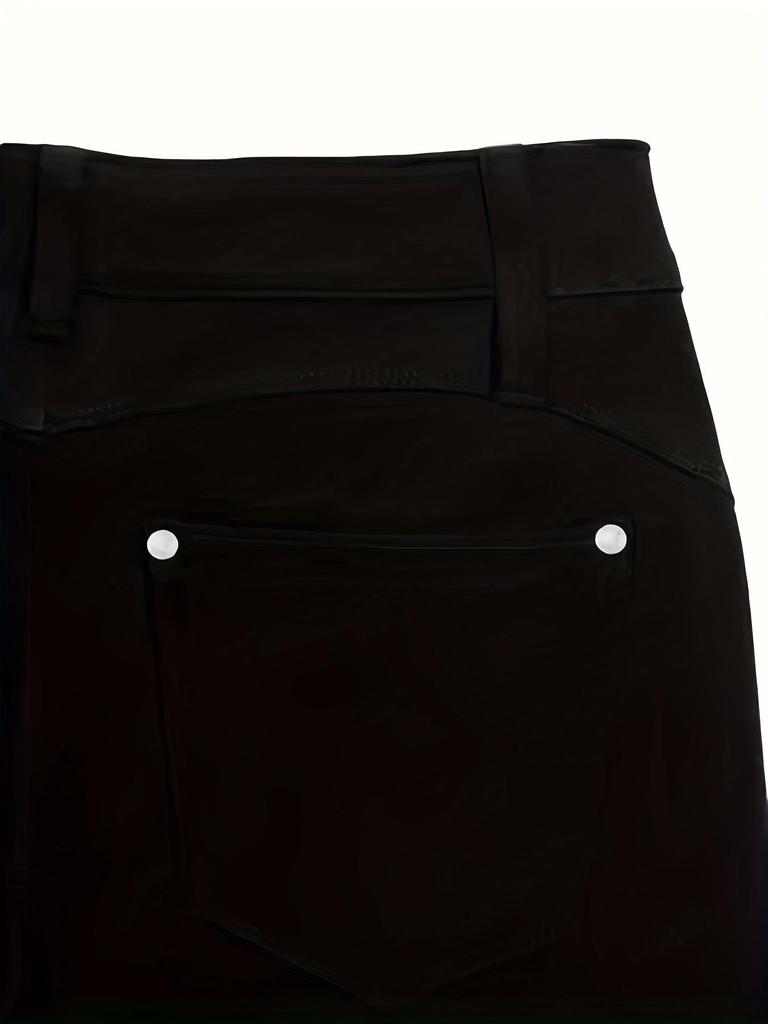 Schwarze Nietendesign Skinny Jeans - Europäischer & Amerikanischer Stil