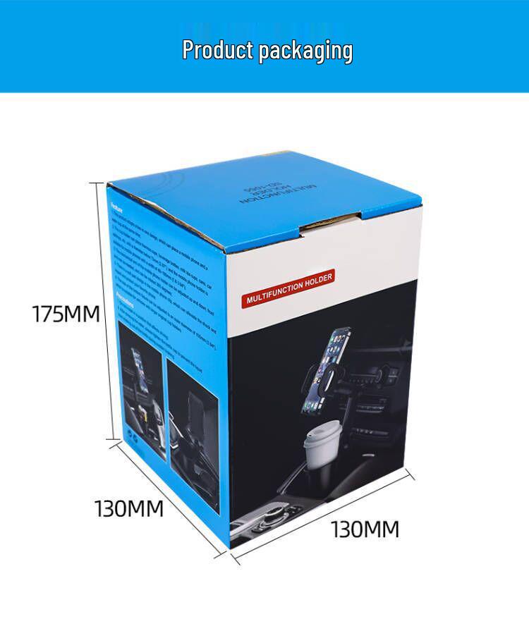 Car Cup & Phone Holder: Multifunctional Water Cup, Drink, and Storage Rack.