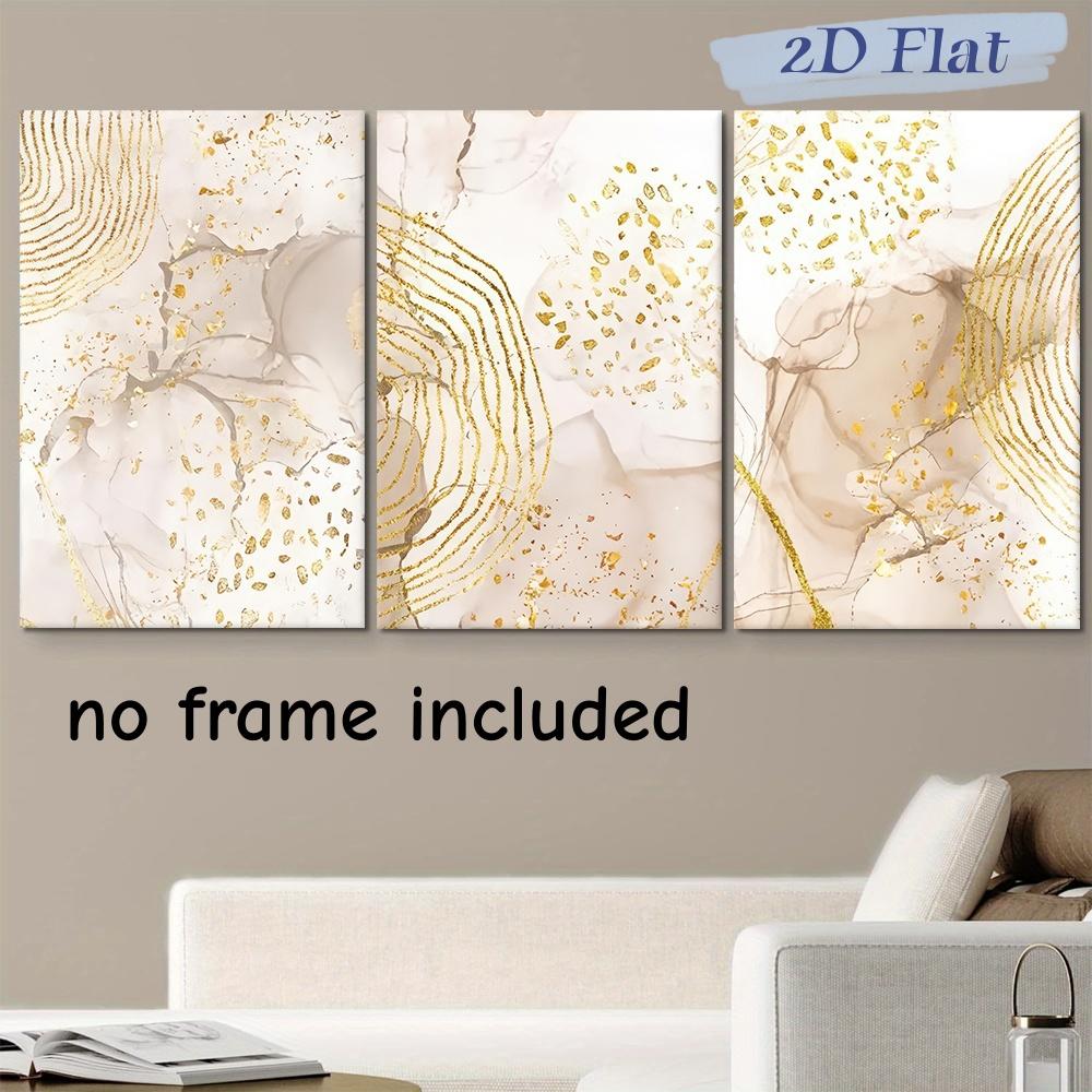 

3-piece set of modern minimalist abstract gold foil textured canvas paintings, living room bedroom entrance decoration paintings (as the picture,20x30cm-3pcs)