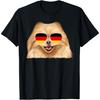 Pomeranian Dog Germany Flag Sunglasses T-Shirt