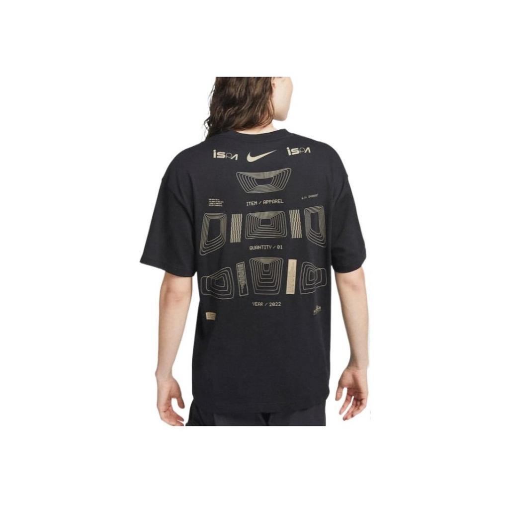 Nike ISPA Series Minimal Letter Logo Print Crew Neck Casual Short Sleeve T-Shirt Men Tops Black DV0687-010