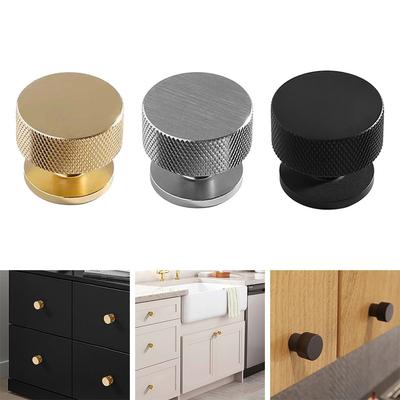 Cupboard Handle Drawer Gold Kitchen Door Knob Knurled