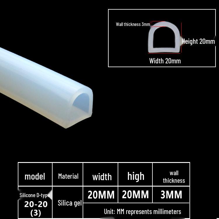 D-Shaped Silicone Sealing Strip: High-Temperature, Water-Retaining, Self-Adhesive, Anti-Collision, Shock-Absorbing for Doors & Windows