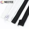 Meetee 5/10 Pezzi 40-300cm N°3 Cerniera in Nylon Nero Bianco Cerniere Aperte Giacca Piumino Cappotto Scarpe Cerniere con Blocco Automatico Accessorio Cucito Fai da Te
