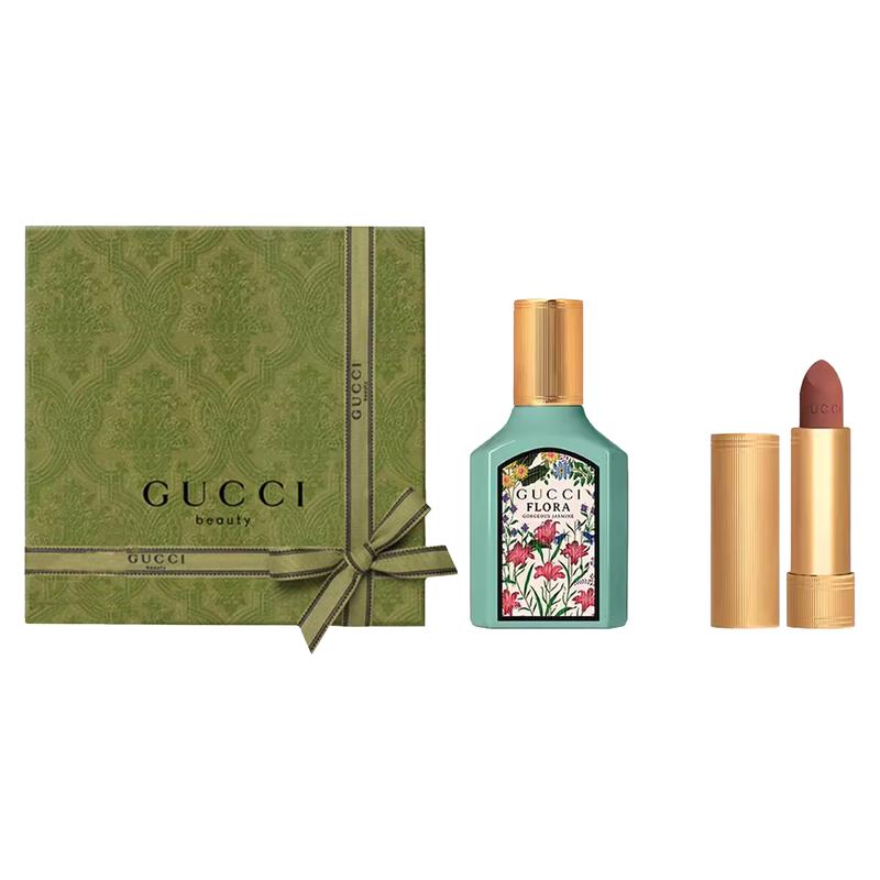 Gucci perfume set Dream Jasmine Gold Tube Lipstick Colorful Velvet Mist Qimeng Jasmine Fragrance Women s Perfume 30ml + Velvet Mist Lipstick #122