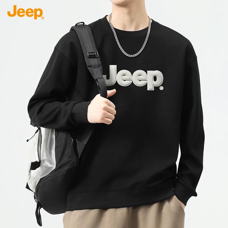 JEEP Men's Casual Crew Neck Pullover Sweatshirt