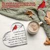 Red Cardinal Memorial Heart. Acrylic Condolence Gift & Table Centerpiece for Loss of a Loved One.