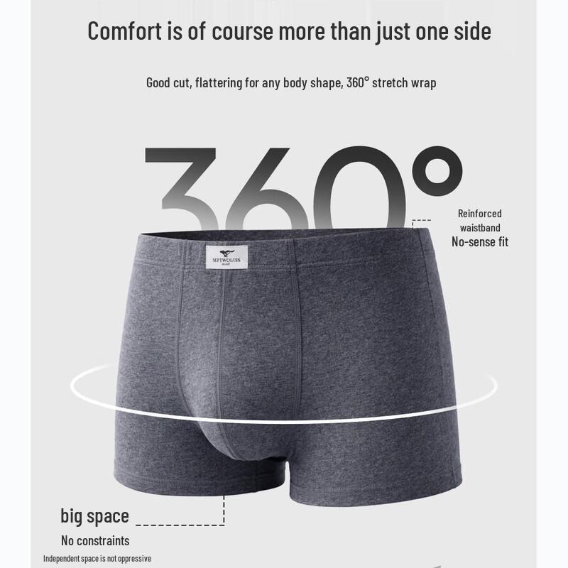 SEPTWOLVES Men's Cotton Boxer Briefs