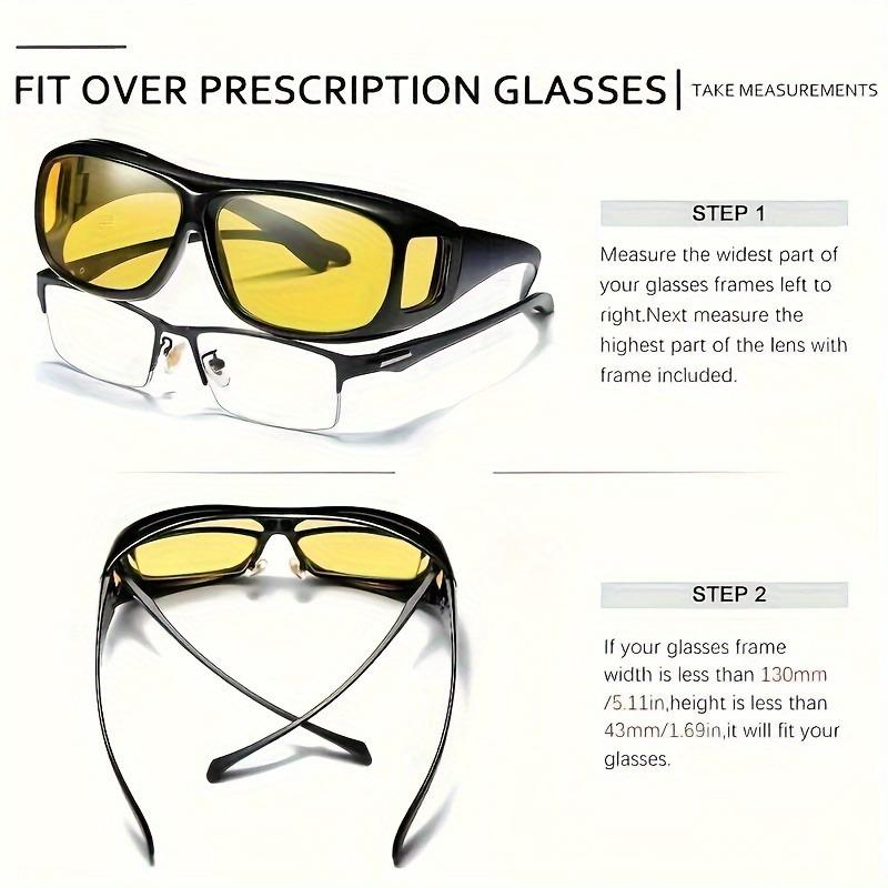 2pcs Men Women Same Style Fashion Day Night Glasses Night Vision Driving Windproof Sand Protection Goggles