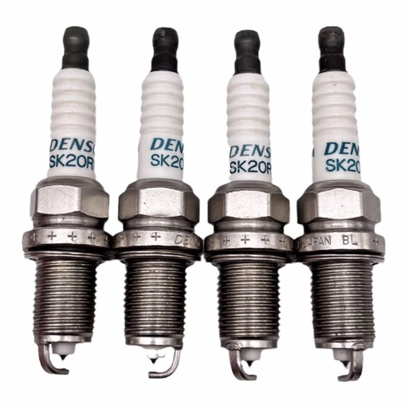 For NISSAN TIIDA SUNNY LIVINA ALTIMA QASHQAI X-TRAIL KICKS Double Iridium Gold Spark Plug Auto Parts 4pcs SYLPHY