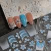 Wearable Nail Art Stickers Free Hand-Painted 3D Sculpted Nail Art Stickers Flower Jelly Nail Art Stickers