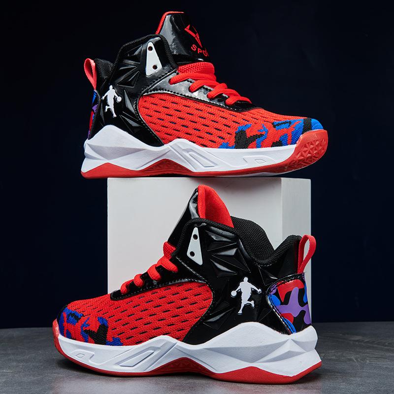 Boys mesh breathable basketball shoes Children's 2025 spring and summer new professional student sports training non-slip and wear-resistant