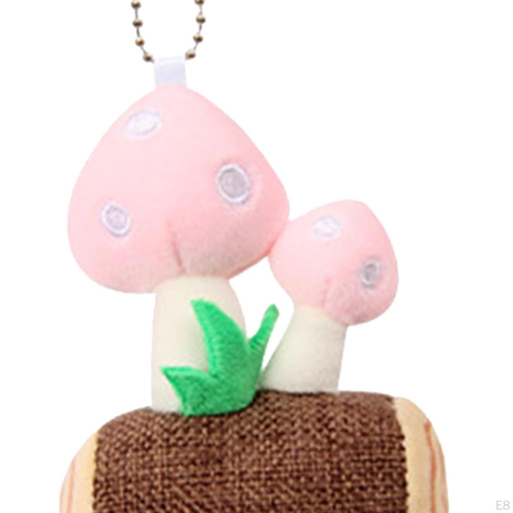 Keychain Backpack Decoration Stuffed Plush Mushroom Toy Handbag Charm Ornament for Party Favors