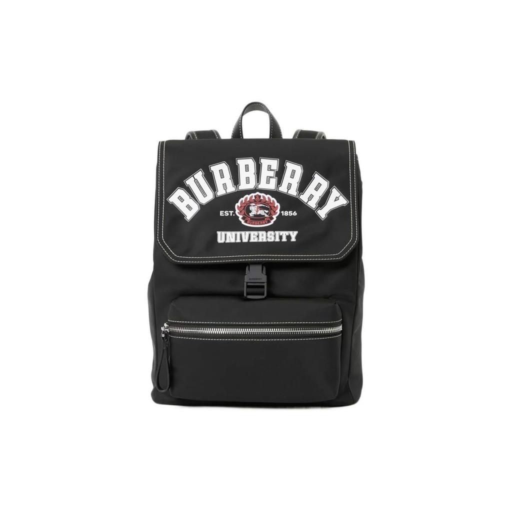 Burberry University Nylon Backpack Black Logo Print School Rucksack 80692651