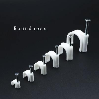 100pcs Cable Clips 4/6/10/16mm Cable Wire Clips Nail In Cable Clips Cable Tacks Coaxial Nail Clamps Nails For Cords