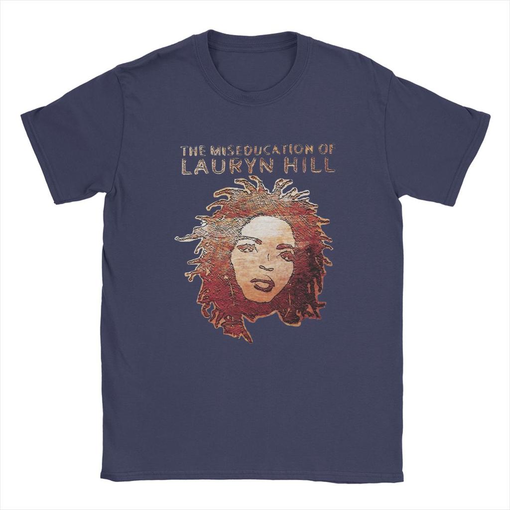Novelty Famous Lauryn Hill T-Shirts Men Crewneck Pure Cotton T Shirt Hip Hop Harajuku Music Short Sleeve Tees Plus Size Clothes