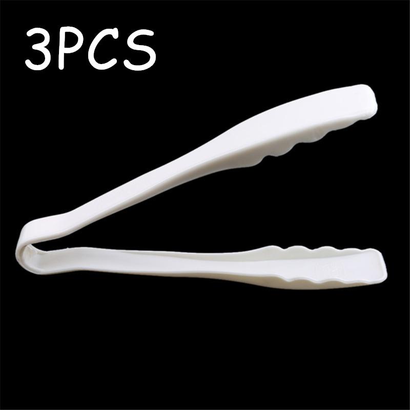 Hot Sale 3/1Pcs Plastic Buffet Serving Tongs Mini Utensil Appetizers Clear Kitchen 8.4 Inch Small Ice