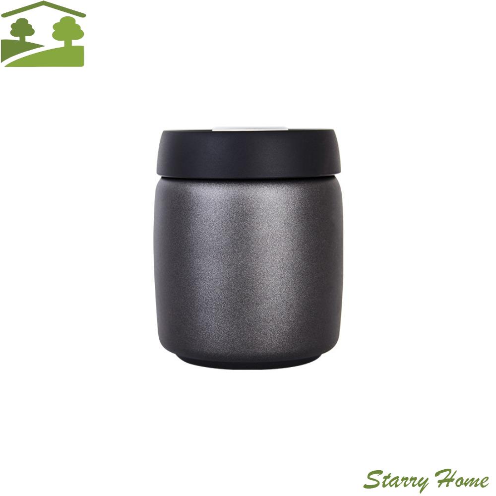 304 Stainless Steel Coffee Beans Vacuum Sealed Jug Keep Fresh Moisture-proof Tea Storage Jug Airtight Cereal Storage Tank Candy