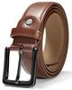 [Macoking] Men's Genuine Leather Belt, Large Size, Casual Business, Brown, Brand Name, Suit, Gift, Length 125cm