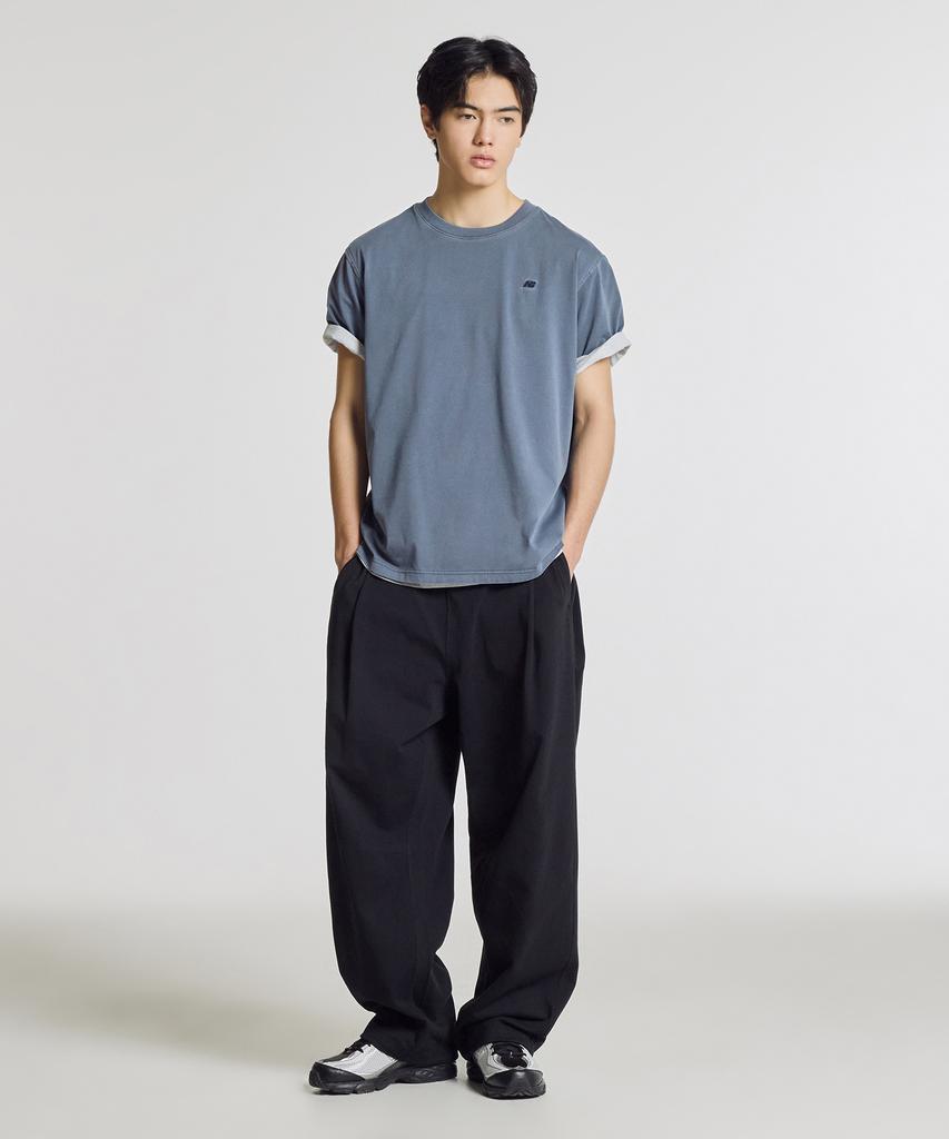 Nyuballanseu Nbmlg21443 / Uni Essential Summer Lightweight Side-Puck Over-Wide Pants (Black)